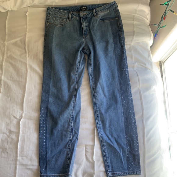 Sparkled girlfriend jeans - Picture 2 of 5